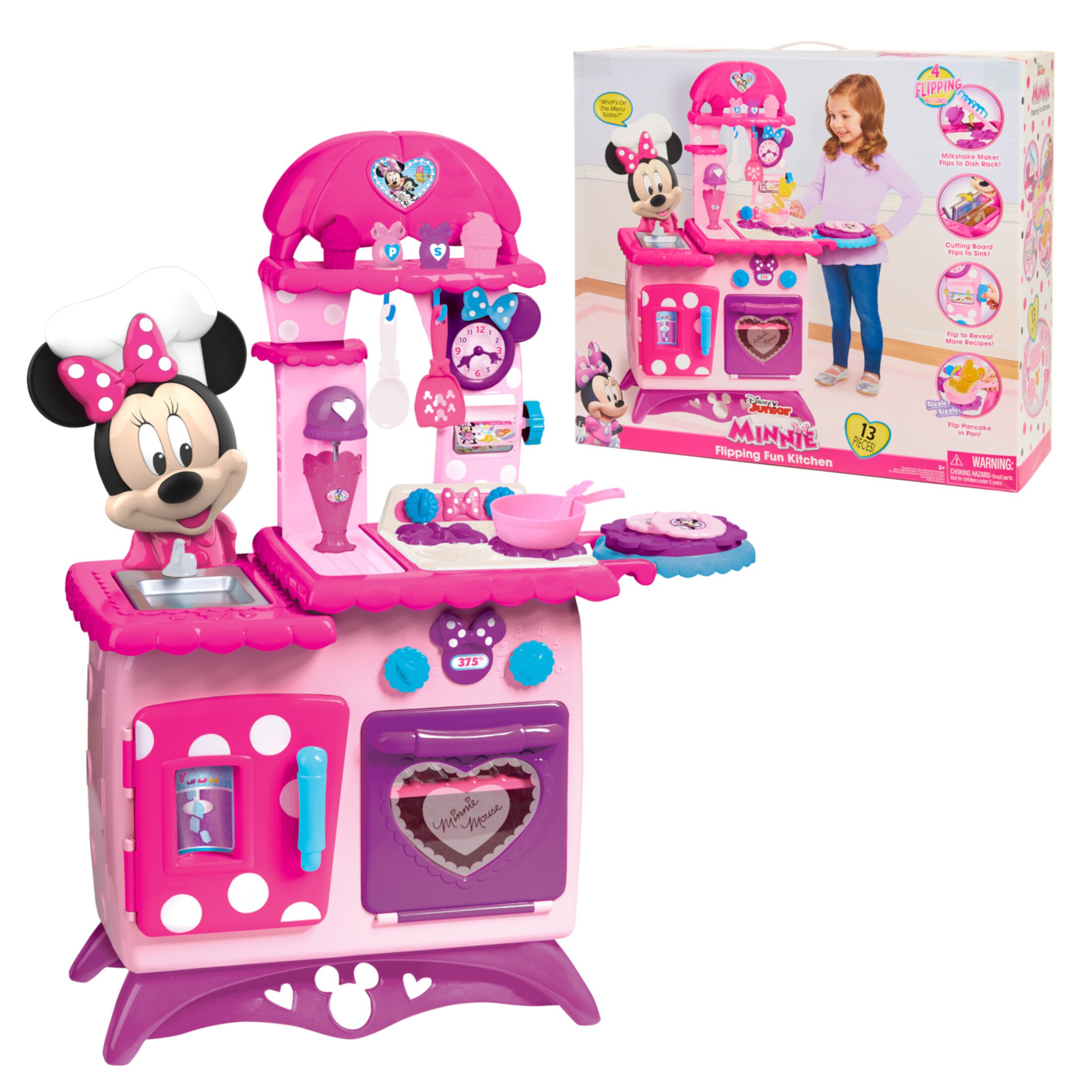 Игровая кухня Disney Junior Minnie Mouse с реалистичными звуками для детей от 3 лет Minnie Mouse