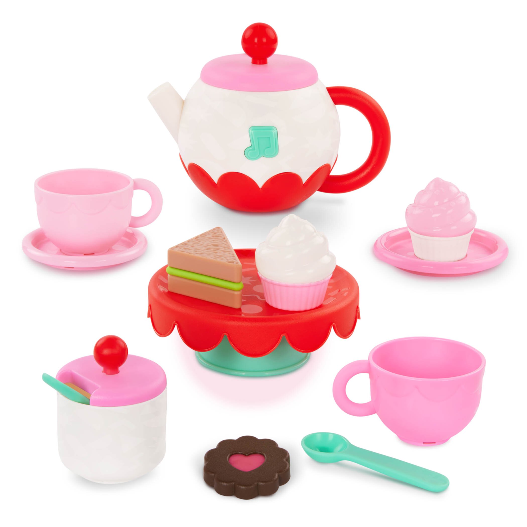 Battat Whistle & Sing Tea Set Musical Teapot with Accessories, Toddler and Preschool Toys Battat