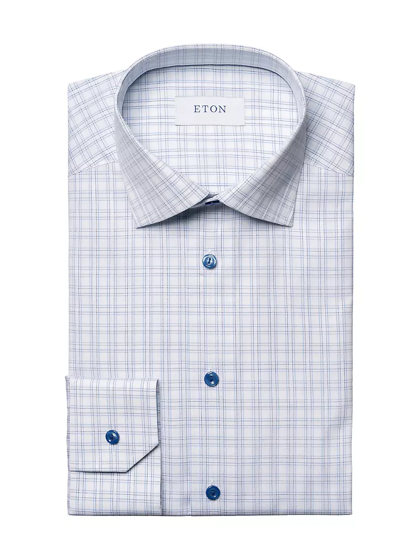 Мужская Классическая рубашка Eton Slim-Fit в клетку Eton