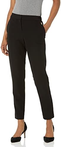 Tommy Hilfiger Womens Sloane Elastic Waistback Ankle Trouser Pant, Black, 8 Tommy Hilfiger