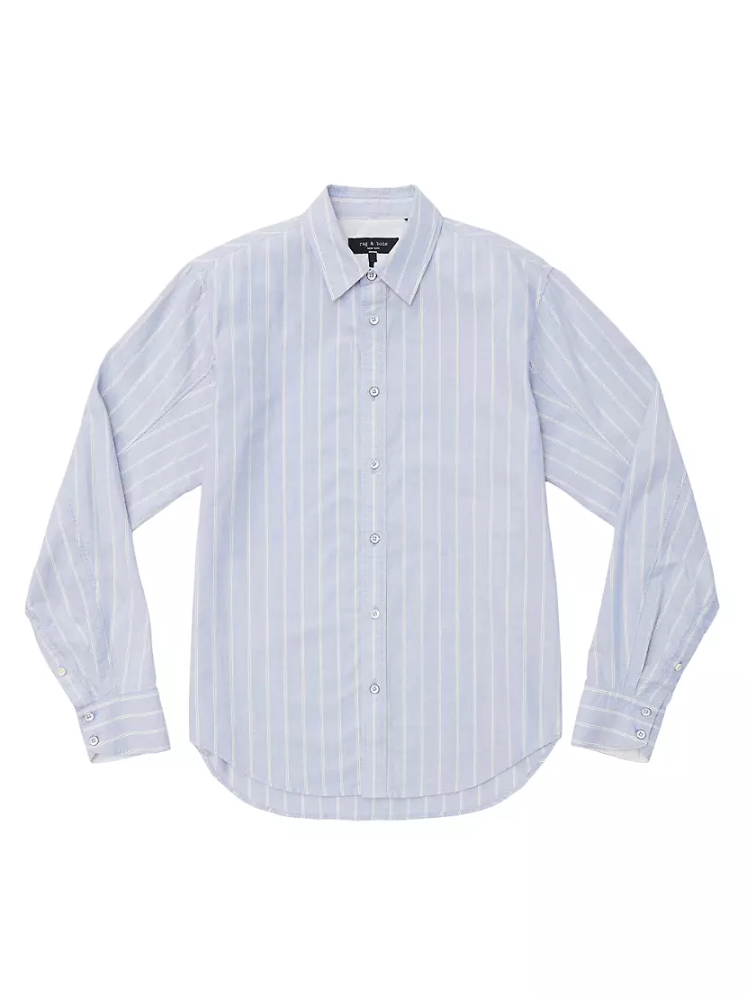 Мужская Повседневная рубашка Rag & Bone Fit 2 Oxford Stripe Rag & Bone