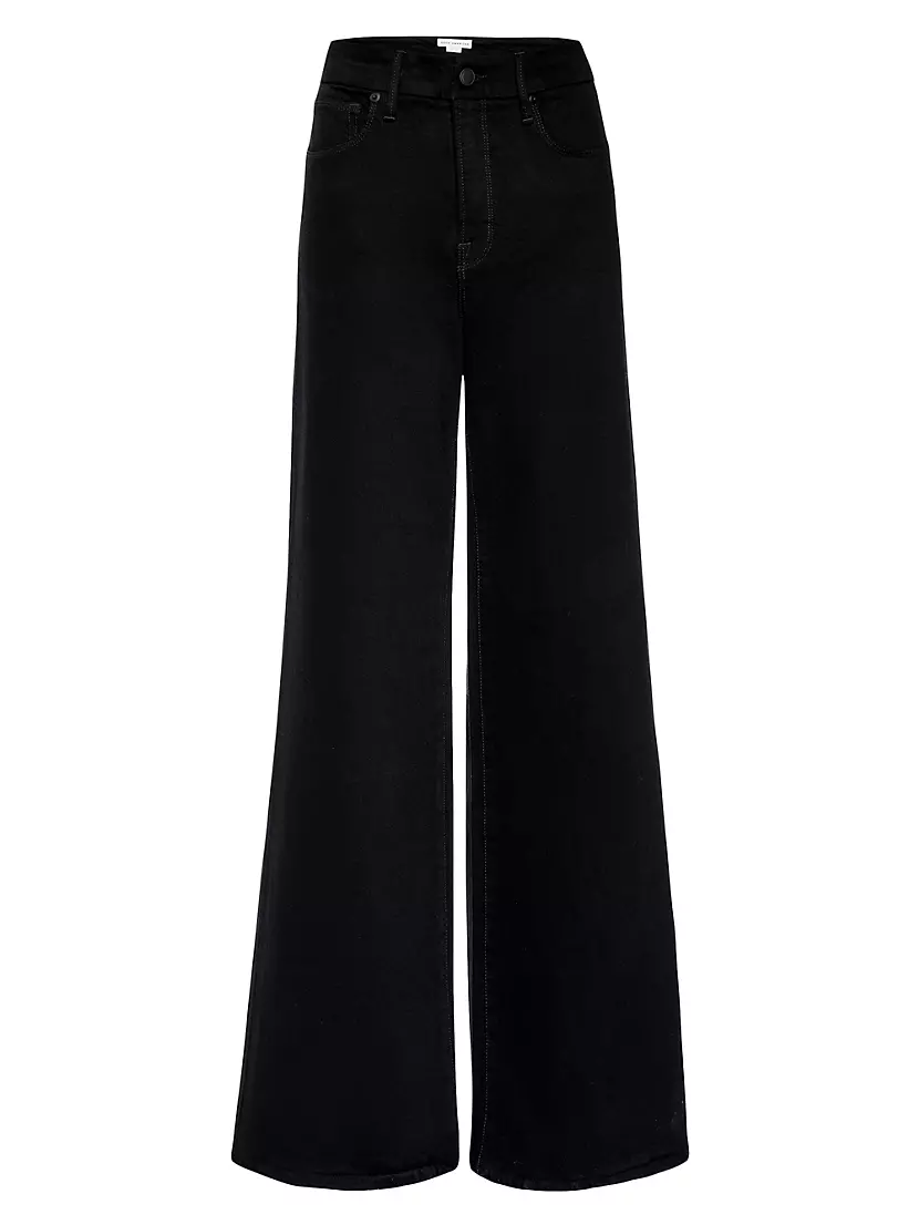 Женские Повседневные брюки Good American Velvet Wide-Leg Pant Good American