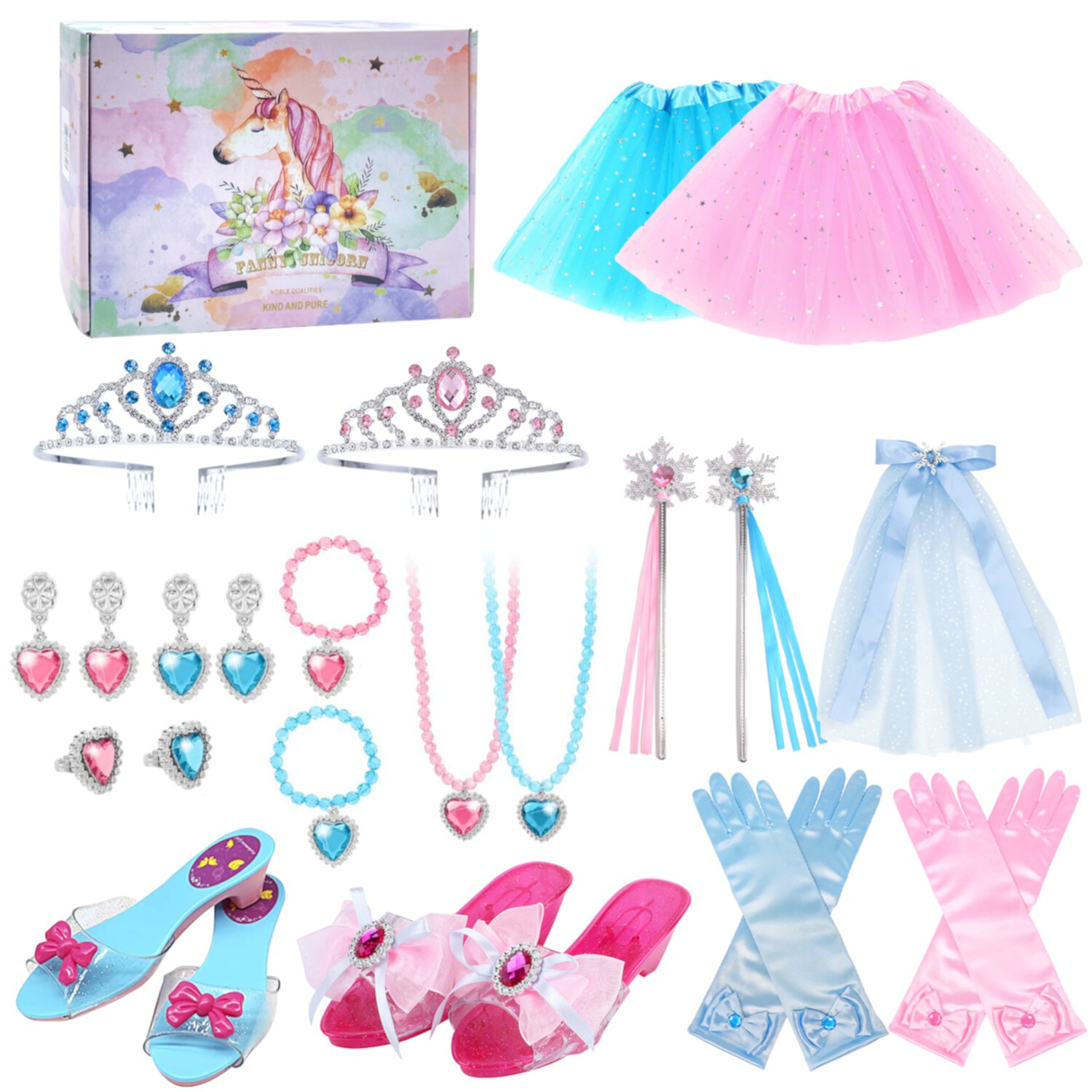 Sytle-Carry Juguetes de Princesa, Juego de Vestir de Princesa, Juguetes para Niñas Pequeñas, Juguetes de Regalo de Belleza para Edades de 3, 4, 5, 6 y 7 Años Sytle-Carry