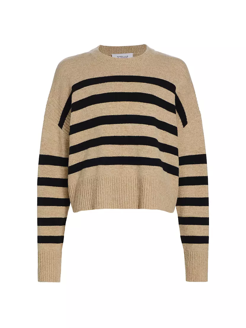 Женский Свитер DEREK LAM Farah Wool-Blend Stripe DEREK LAM