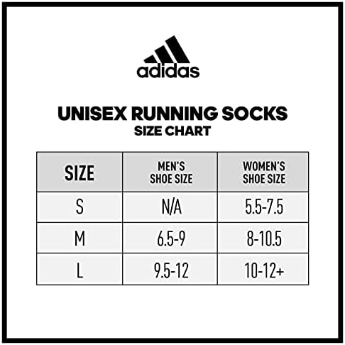 adidas Unisex-Adult Running Tabbed No Show Socks (1-Pair) Adidas