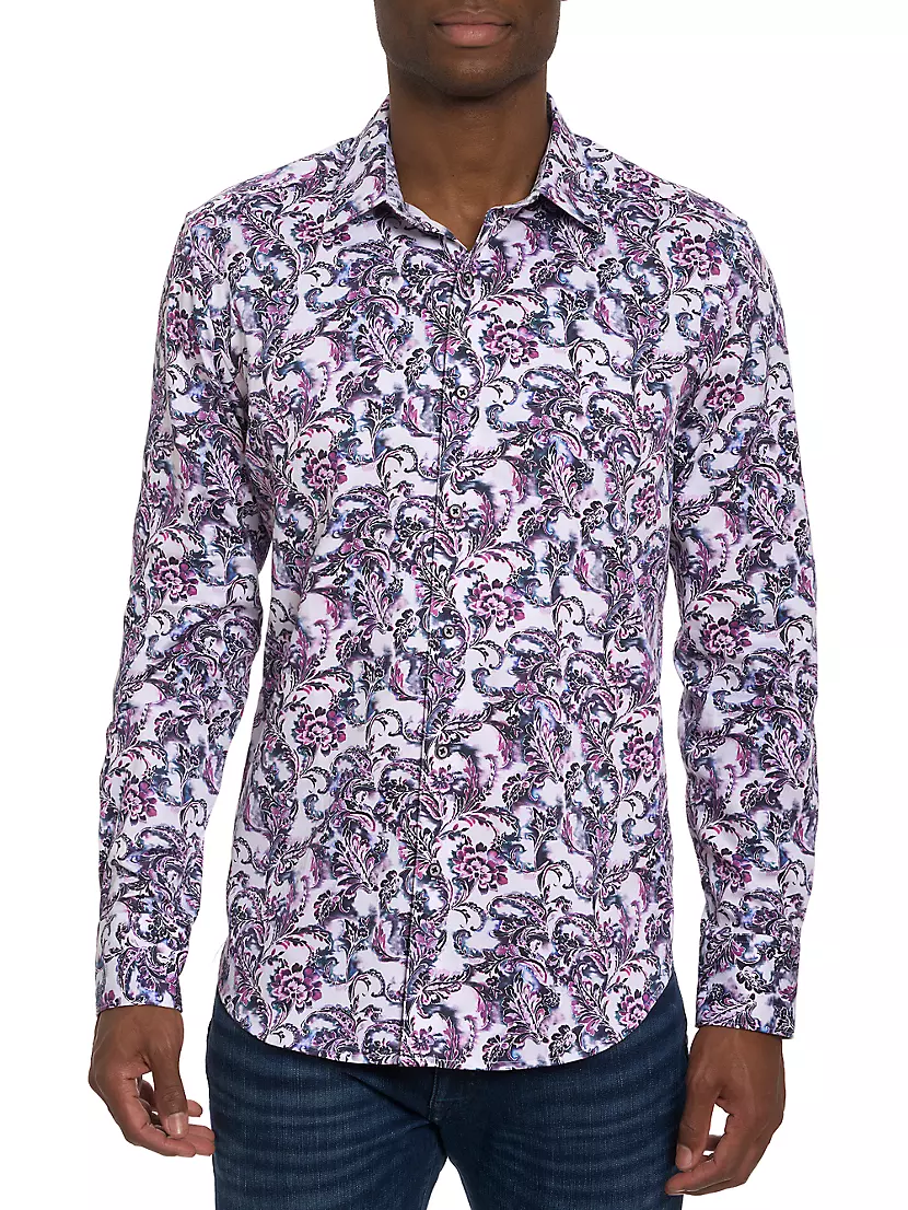 Мужская Повседневная рубашка Robert Graham Ciccio Paisley Robert Graham