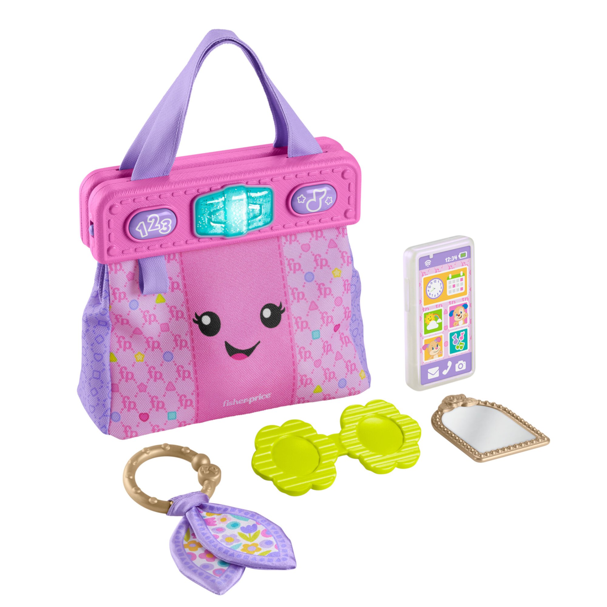 Fisher-Price Laugh & Learn Going Places Learning Toy Purse & Accessories, Ages 6+ Months, Plastic Fisher-Price