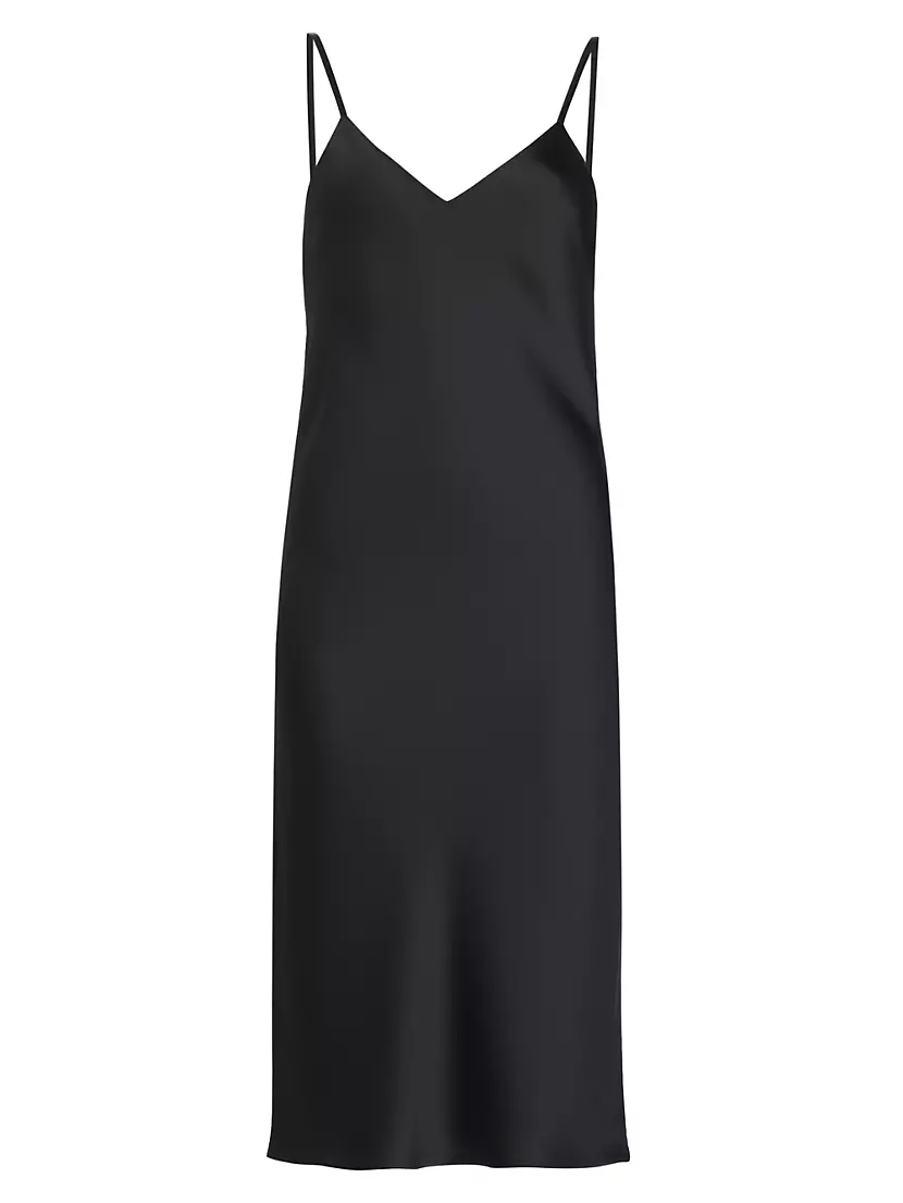 Женское Платье комбинации Norma Kamali Satin Bias-Cut Slip Midi-Dress Norma Kamali