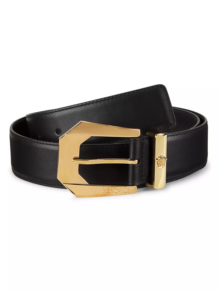 Ремень Versace Logo-Detailed Leather Belt Versace