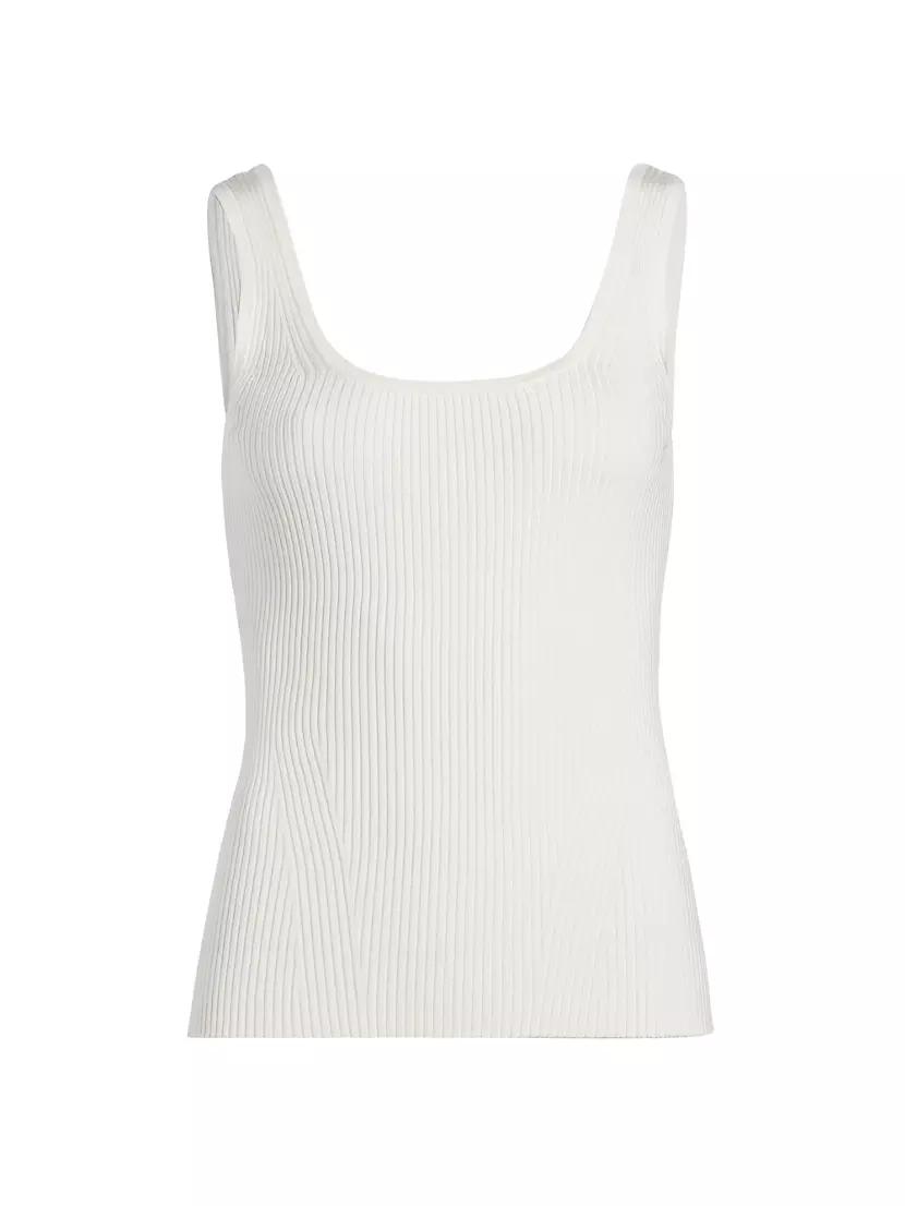 Женская Майка ZIMMERMANN Scoopneck Rib-Knit ZIMMERMANN