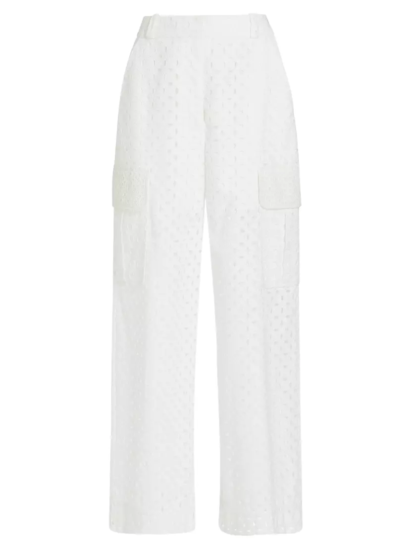 Matchmaker Wide-Leg Cotton Eyelet Pants ZIMMERMANN