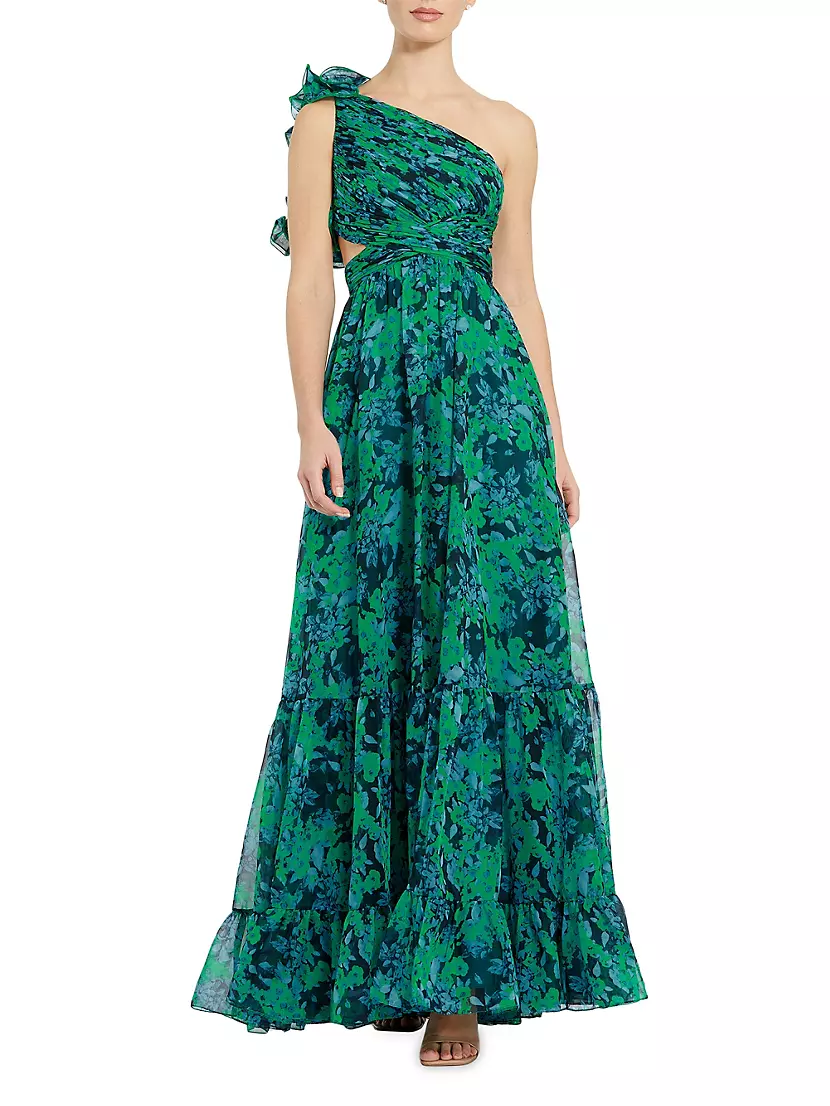 Женское Вечернее Платье MAC DUGGAL Floral One-Shoulder Cut-Out MAC DUGGAL