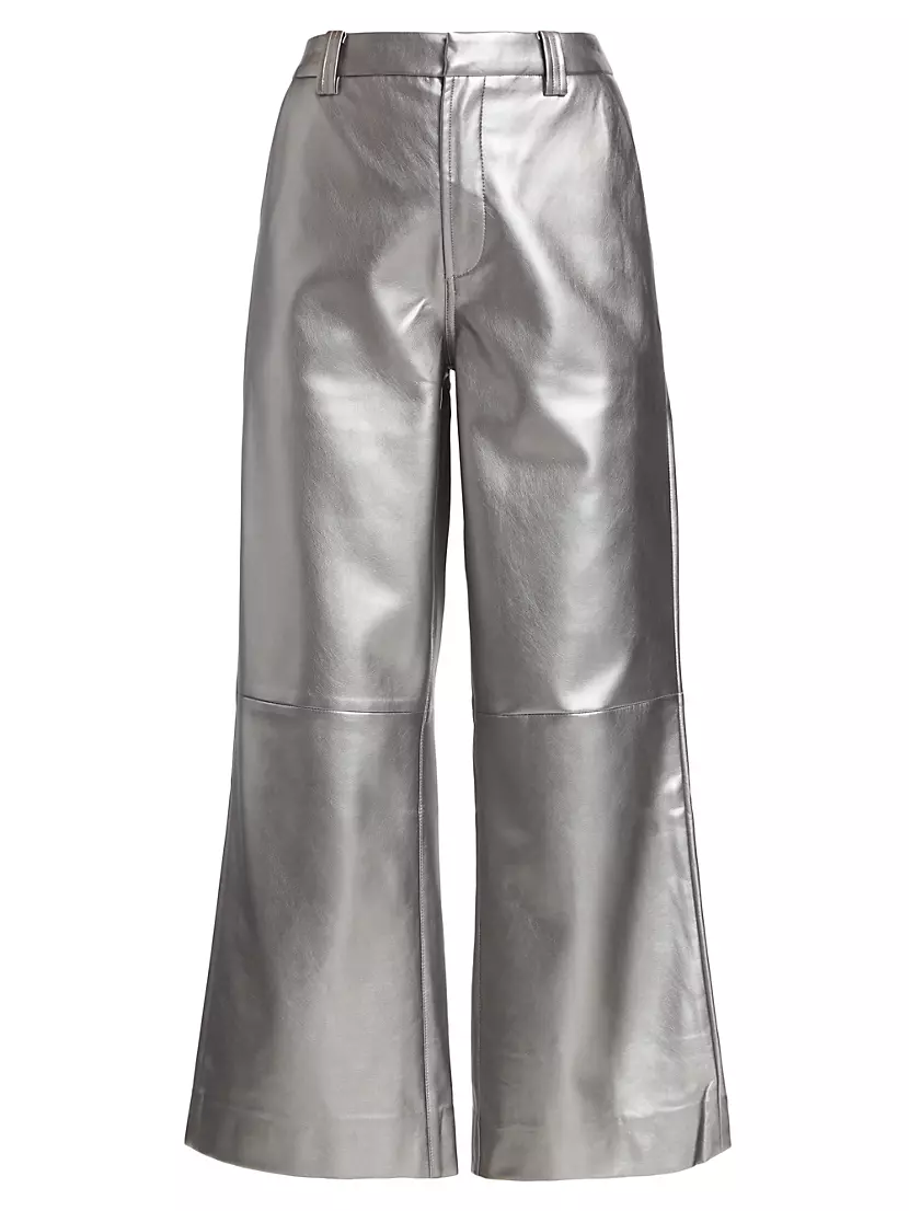 Joe&#8217;s Jeans by Dani Michelle The Mia Vegan Leather Metallic Cropped Pants Joe's Jeans