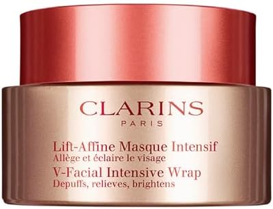 Clarins V-Facial Intensive Wrap Face Mask | Award-Winning Facial Contouring Mask | Visibly Reduces Puffiness and Swelling Caused by Stress,Heat and Hormonal Changes | Promotes Even Skin Tone | 2.5 Oz Clarins