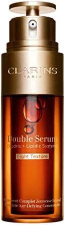 Clarins Double Serum Light | Anti Aging | Visibly Firms, Smoothes & Boosts Radiance in 7 Days* | 21 Plant Ingredients | Turmeric | Lighter Texture | Great for Oily Skin and Humid Climates Clarins