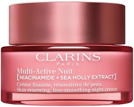 Clarins Multi-Active Renewing Night Moisturizer with Niacinamide | Smooth Fine Lines | Visibly Tighten Pores | Even Tone and Texture | Boost Glow | Strengthen Moisture Barrier | All Skin Types Clarins