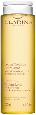 Clarins Hydrating Toning Lotion | Cleanses, Tones, Hydrates and Balances Skin's Microbiota |Plant-Based Ingredients, Including Aloe Vera | Alcohol-Free | Normal to Dry Skin Types Clarins