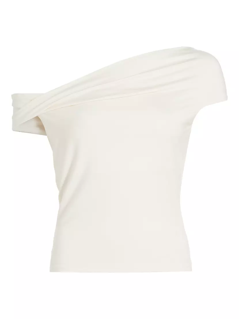 Cello One-Shoulder Ruched Top REFORMATION