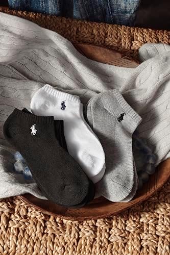 Polo Ralph Lauren Girls' Classic Sport Ankle Socks-6 Pair Pack-Soft Stretchy Yarn & Stay Up Top Polo Ralph Lauren