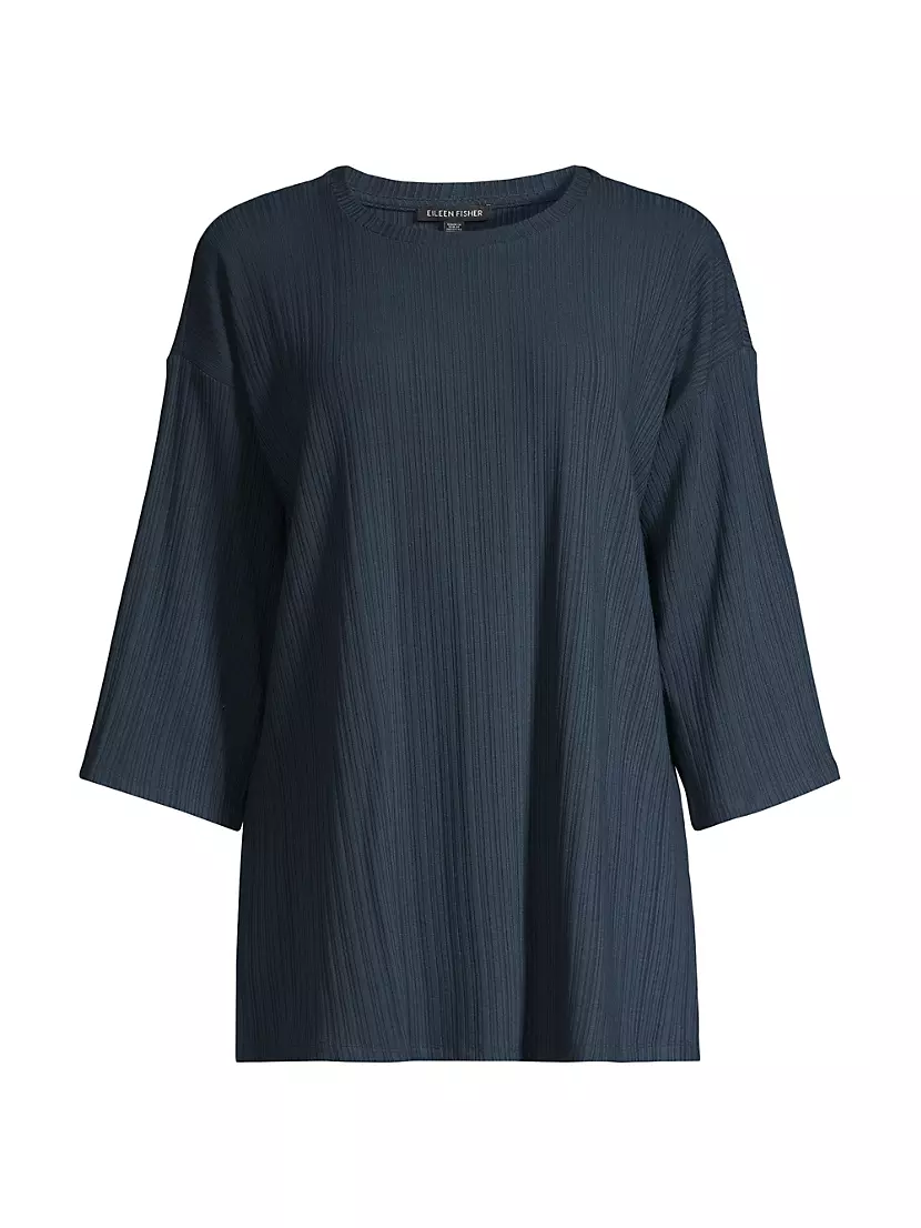 Женская Блузка Eileen Fisher Rib-Knit Crewneck Eileen Fisher