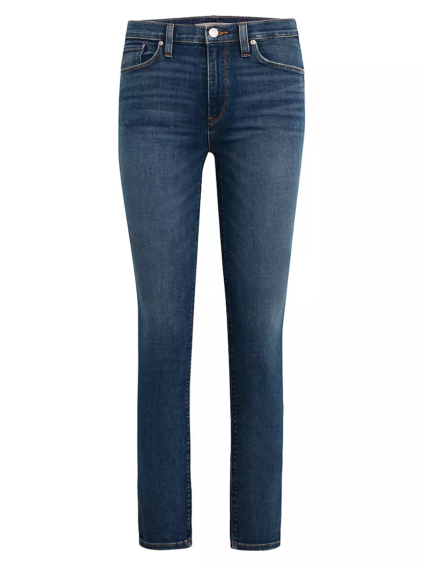 Джинсы Barbara Slim-Straight из стретч-денима с классической пятикарманной отделкой Hudson Jeans