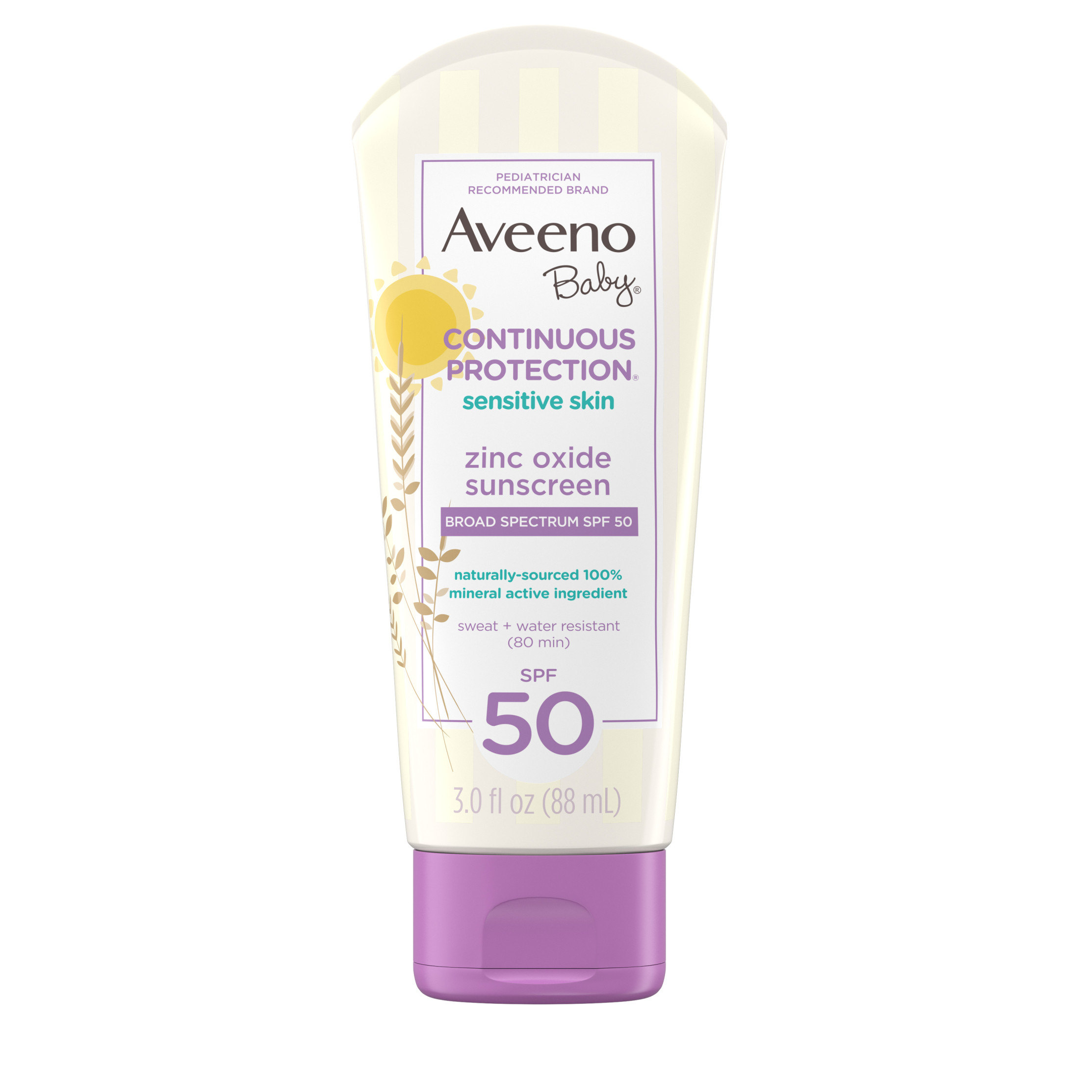 Aveeno Baby Zinc Oxide Mineral Sunscreen Lotion, SPF 50, 3 fl. oz Aveeno