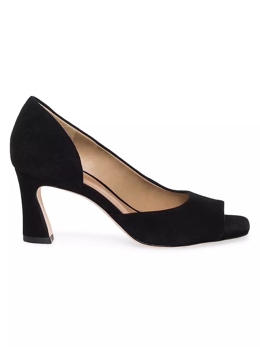 Nieve Suede Peep Toe Pumps Bernardo