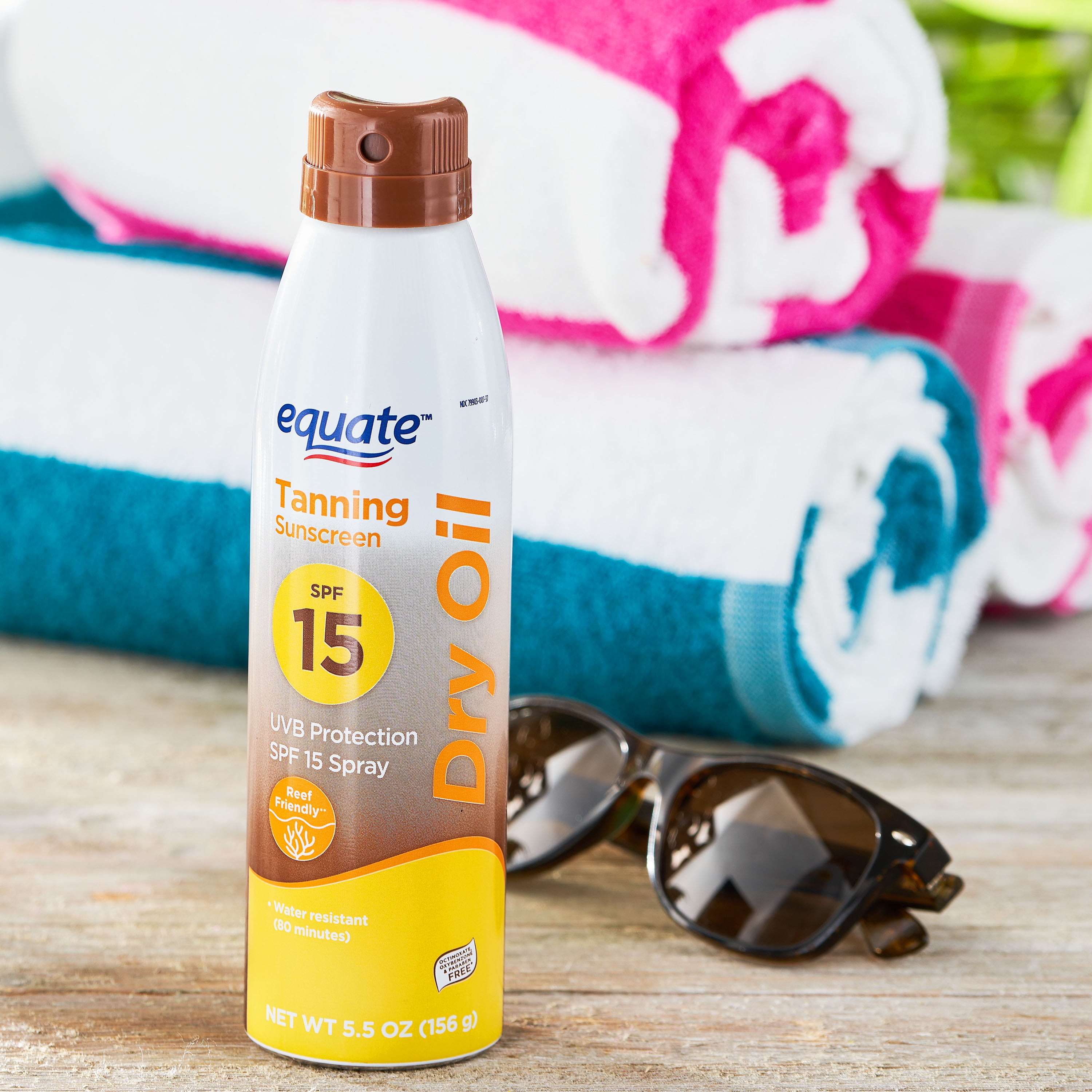 Equate Tanning Dry Oil Sunscreen, SPF 15, 5.5 oz Equate