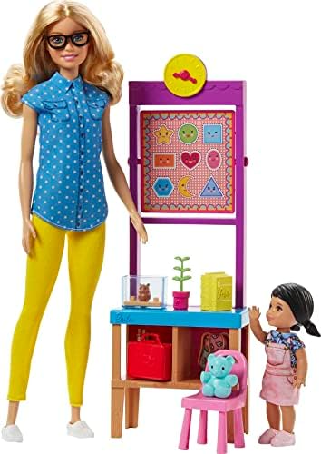 Учитель — Игровой набор с куклой, учеником, мебелью и аксессуарами Barbie