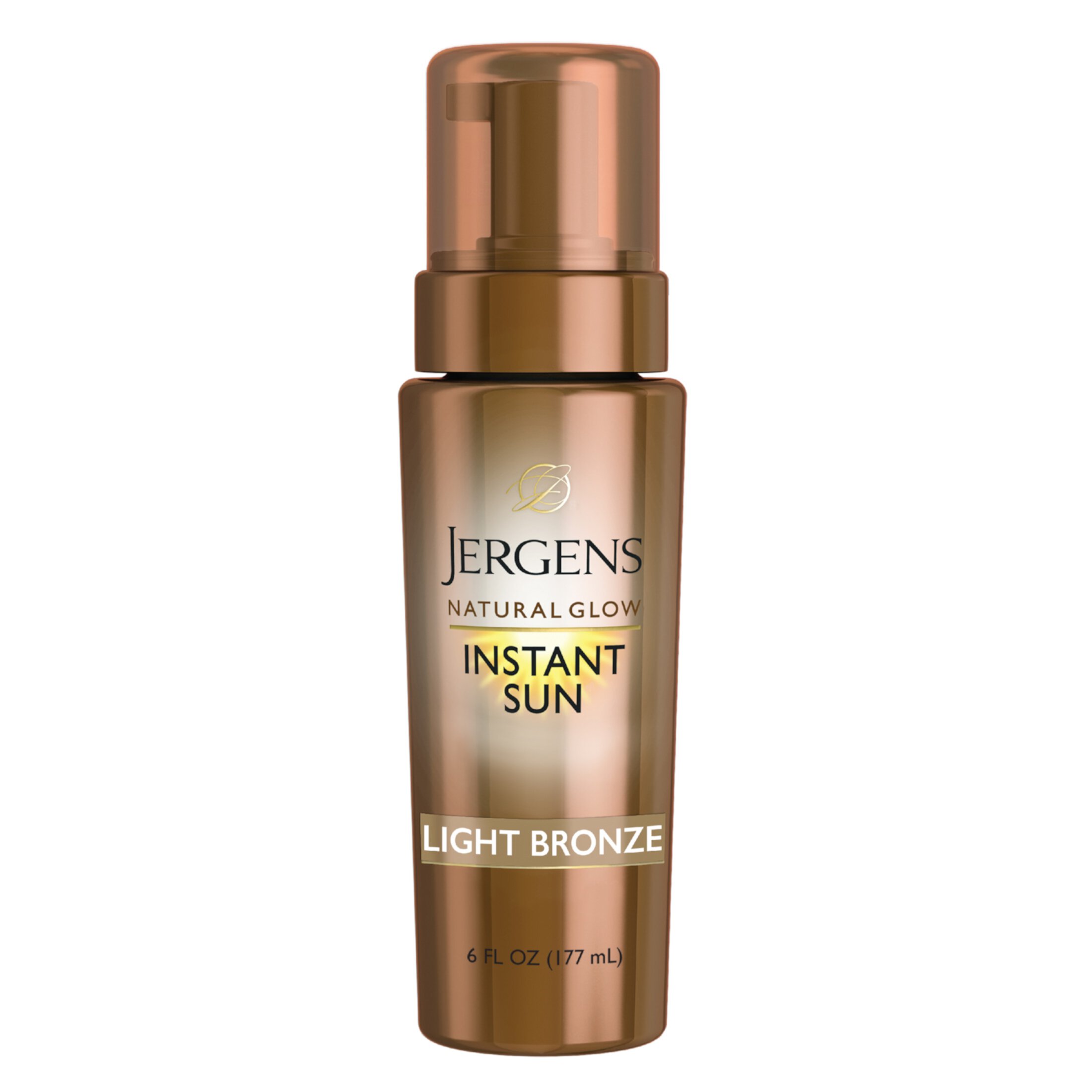 Jergens Natural Glow Instant Sun Sunless Tanning Mousse Tropical Scent, Light Bronze, 6 oz Jergens