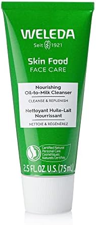 Weleda Skin Food Face Care Nourishing Oil-to-Milk Cleanser, 2.5 Fluid Ounce, Plant Rich Cleanser with Sunflower Seed Oil, Chamomile Extract and Pansy Weleda