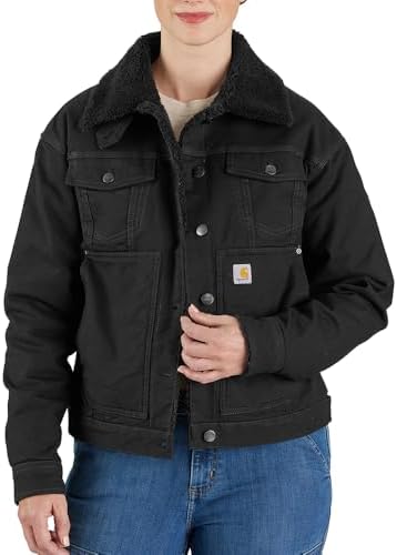 Женская Куртка Carhartt Rugged Flex Loose Fit с Подкладкой из Шерпы Carhartt