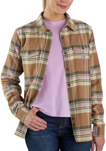 Carhartt Women's Tencel Fiber Series Relaxed Fit Long-Sleeve Flannel Shirt Carhartt