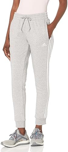 Женские приталенные флисовые брюки adidas Essentials 3-Stripes из мягкого хлопка Adidas