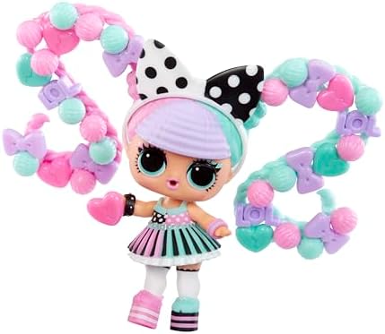 LOL Surprise Hair Beads Tots with 60+ Hair Beads, Collectible Doll, DIY Hairstyles, Hair Beads Doll - Great Gift for Girls Age 3+ L.O.L. Surprise!