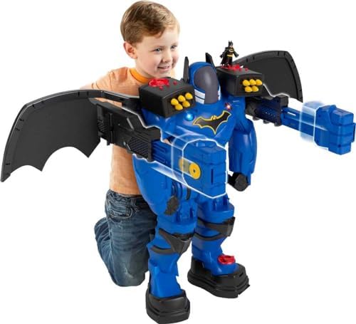 Робот Бэтмен Batbot Xtreme, 76 см с фигуркой, для ролевых игр от 3 лет Fisher-Price