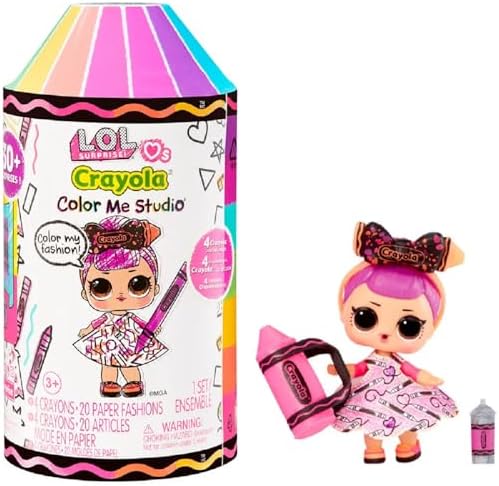 LOL Surprise Loves CRAYOLA Color Me Studio with Collectible Doll, Over 30+ Surprises, Paper Dresses & Accessories, Art Studio Packaging, Limited Edition Small Doll, Great Toy Gift for Kids Ages 3+ L.O.L. Surprise!