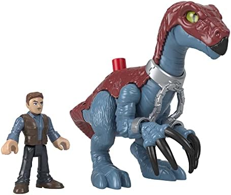 Игровой набор фигурок динозавров и Оуэна Грэди из Jurassic World для сюжетной игры, от 3 лет Fisher-Price