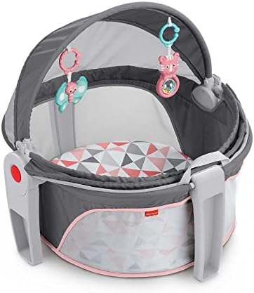 Портативный детский домик 2-в-1 для игр и сна с крышкой и игрушками Fisher-Price Baby