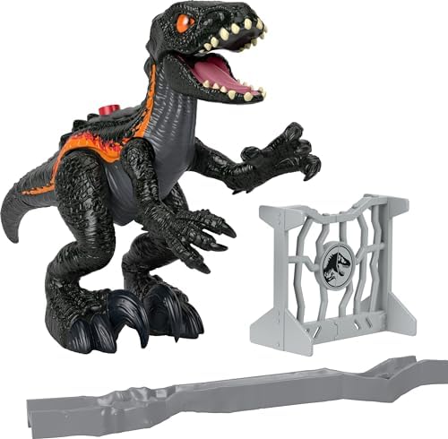 Fisher-Price Imaginext Jurassic World Dinosaur Toy Indoraptor with Scratching Action & Accessories for Pretend Play Kids Ages 3+ Years Imaginext