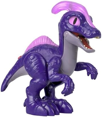 Fisher-Price Imaginext Jurassic World Dinosaur Toy Deluxe Parasaurolophus XL Figure, Lights & Sounds, for Pretend Play Preschool Kids Ages 3+ Years Fisher-Price