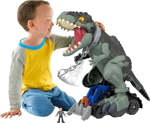 Fisher-Price Imaginext Jurassic World Dinosaur Toy Mega Stomp & Rumble Giga with Lights & Sounds for Pretend Play Preschool Kids Ages 3+ Years Fisher-Price