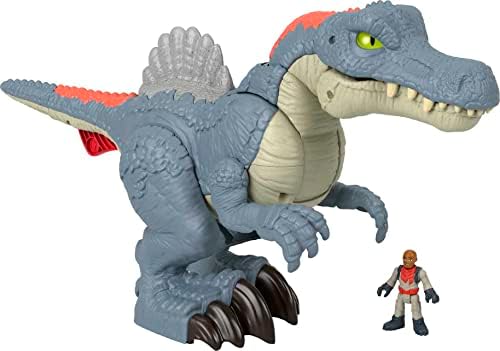 Fisher-Price Imaginext Jurassic World Dinosaur Toy Ultra Snap Spinosaurus, Lights Sounds & Chomping Action, for Preschool Kids Ages 3+ Years Fisher-Price