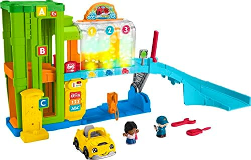 Fisher-Price Little People Toddler Toy Light-Up Learning Garage Playset with Smart Stages, Car & Ramp for Pretend Play Kids Ages 1+ Years Fisher-Price