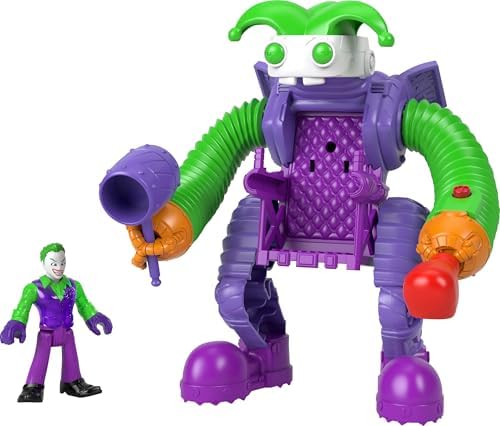 Fisher-Price Imaginext DC Super Friends The Joker Toy Battling Robot with Poseable Figure & Lights for Pretend Play Kids Ages 3+ Years​ Fisher-Price