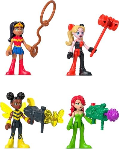 Fisher-Price Imaginext DC Super Friends Toys Rivals Figure Set with Wonder Woman Harley Quinn & Poison Ivy for Pretend Play Kids Ages 3+ Years Fisher-Price