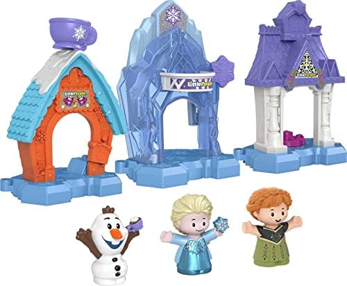 Fisher-Price Little People​ Toddler Toys Disney Frozen Snowflake Village Playset with Anna Elsa & Olaf for Ages 18+ Months​ Fisher-Price