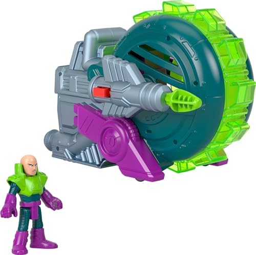 Fisher-Price Imaginext DC Super Friends Toy Lex Luthor Spinning Saw Vehicle & Figure Set for Pretend Play Kids Ages 3+ Years Fisher-Price