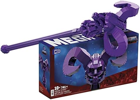 Mega Masters of The Universe Building Set, Havoc Staff with 741 Pieces, 40 Inches Long, for Adult Collectors Mega