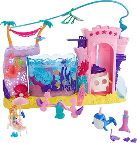 Polly Pocket Dolls & Playset, Sea & Swim Adventure with 3-inch Polly Doll & Water Play Accessories Polly Pocket